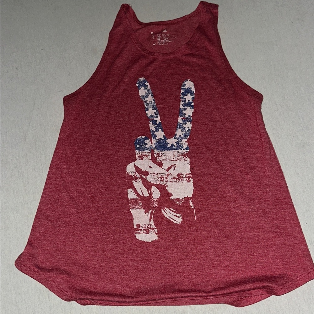 Womens OS Red Crew Neck T-Shirt.